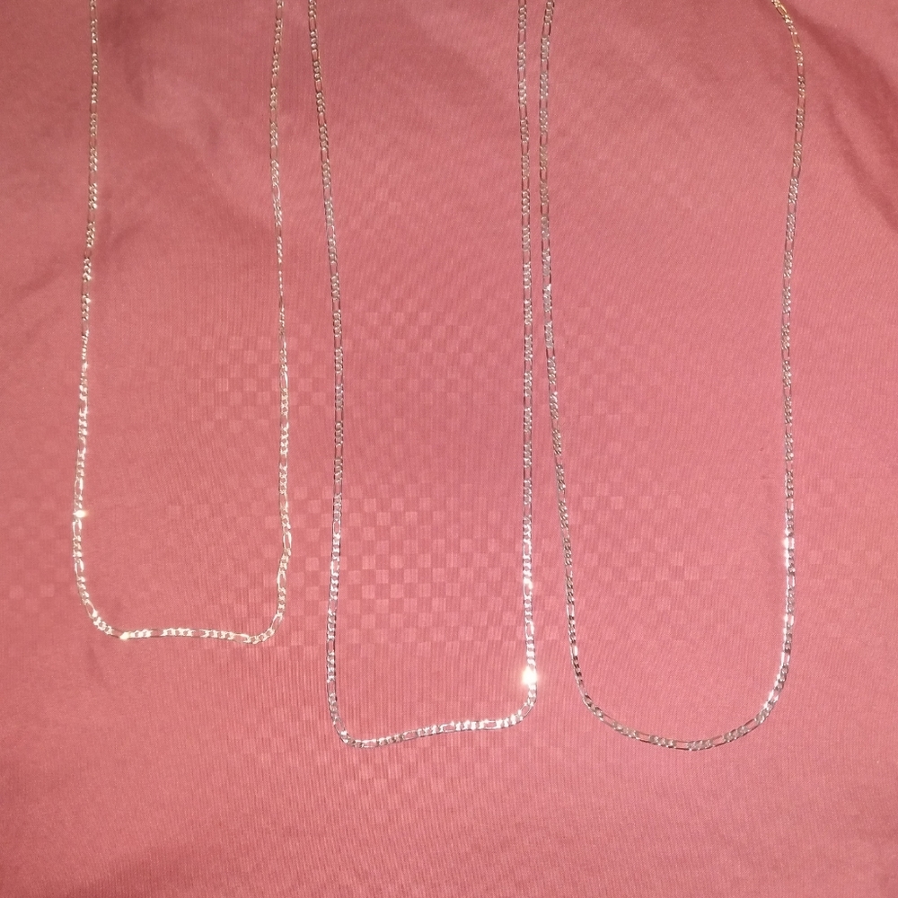 Solid 925 Figaro necklace